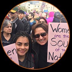 Jody and Chessy at Women's March
